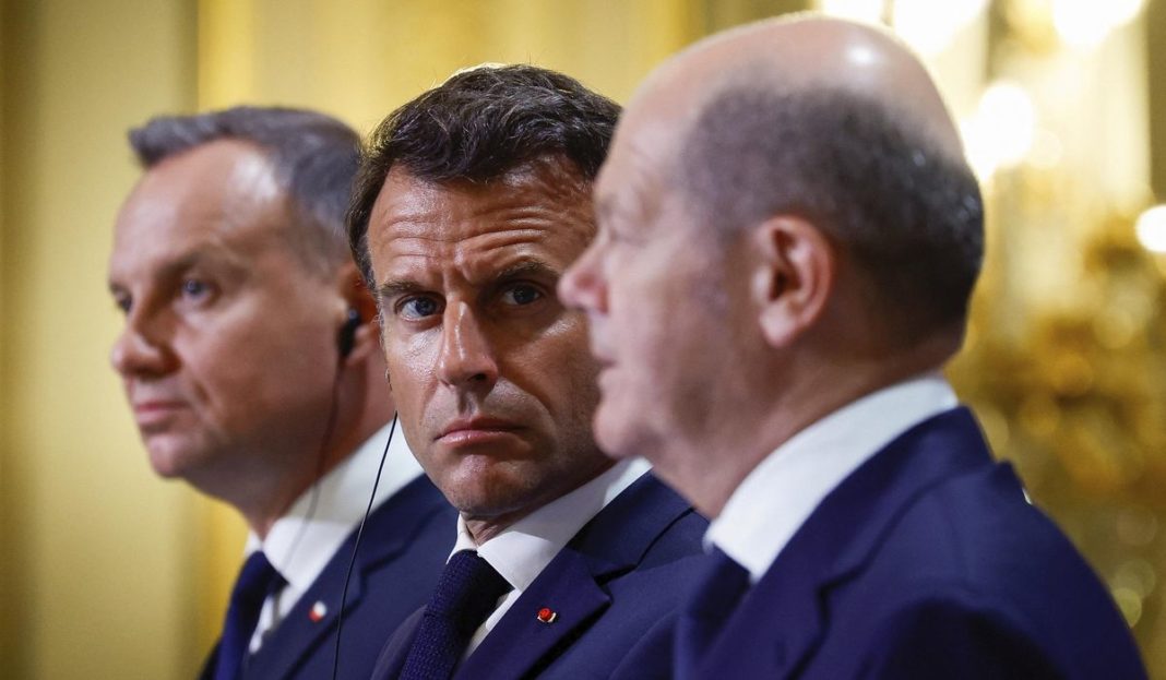 France, Germany and Poland back Ukraine’s counteroffensive in a show of unity