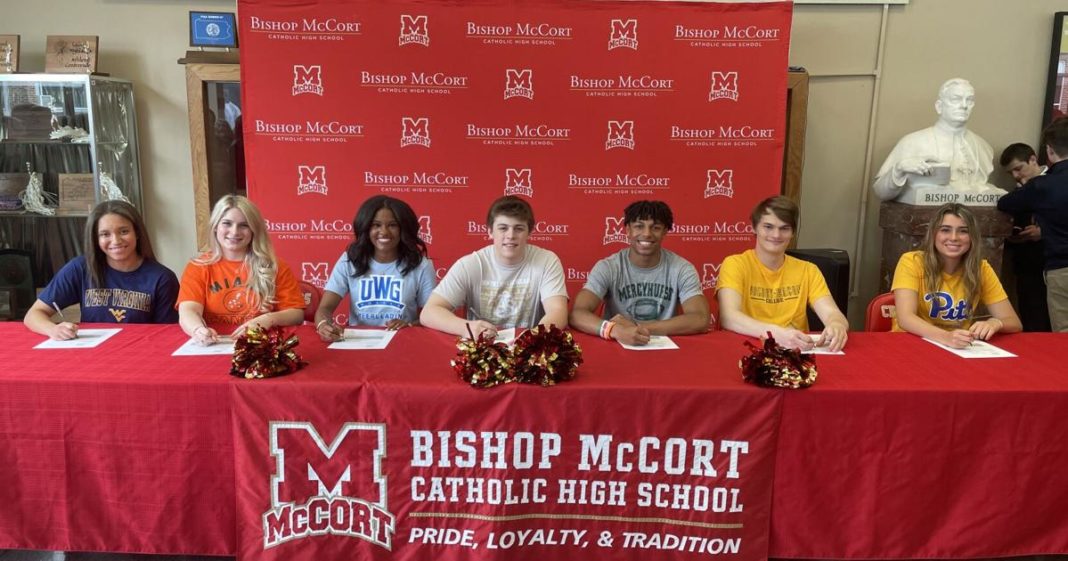 7 Bishop McCort Catholic seniors bound for college athletics