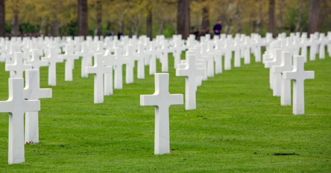 A file photo of the U.S. military ceremony at Margraten, in the Netherlands.