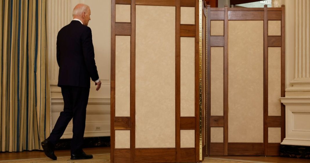 U.S. President Joe Biden leaves the State Dining Room after announcing a proposed ceasefire between Israel and Hamas in Gaza at the White House on May 31, 2024 in Washington, DC.