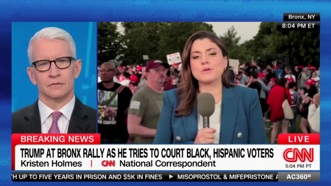 CNN reporter struck by size of pro-Trump rally in 'one of the bluest counties in the entire country'