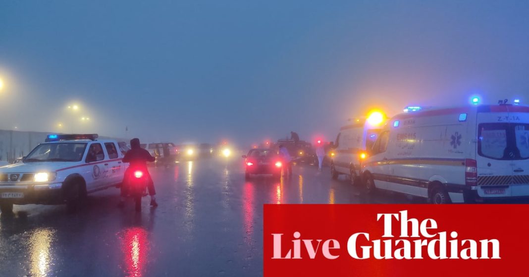 Iran president helicopter crash: rescuers search for Ebrahim Raisi – live updates