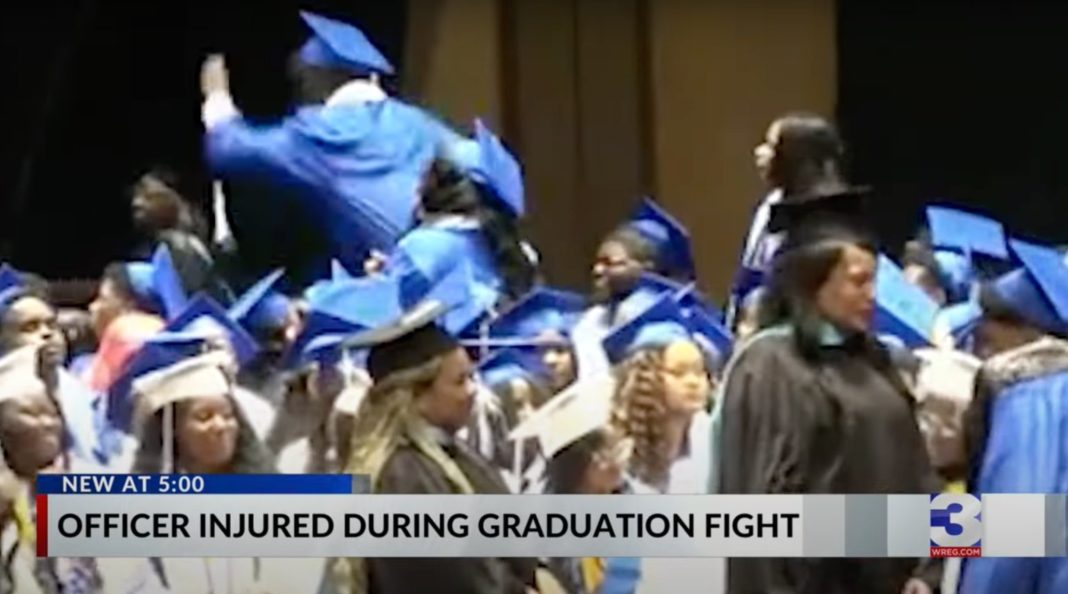 WATCH: Brawl Breaks Out on Stage at Tennessee High School Graduation After Student Flashes Gang Signs | The Gateway Pundit | by Cassandra MacDonald