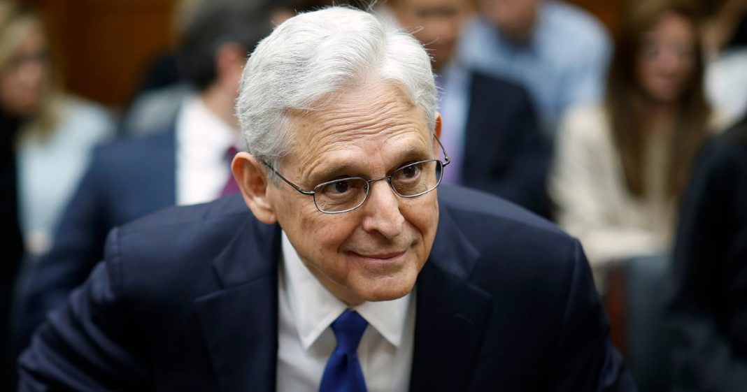 Attorney General Merrick Garland returns from a break in testifying before the House Judiciary Committee in the Rayburn House Office Building on Capitol Hill in Washington on June 4.