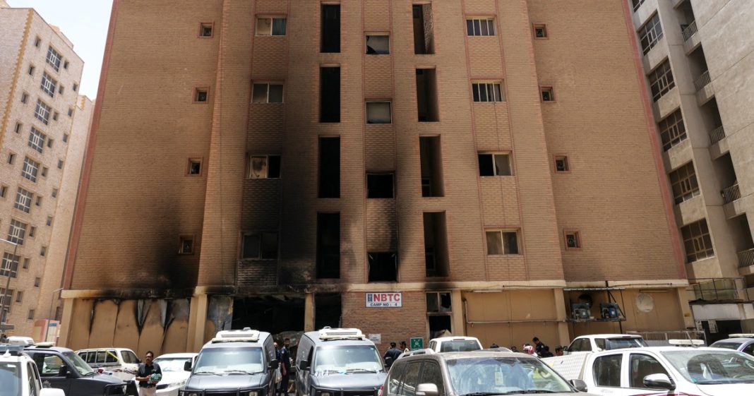 At least 40 Indians die in a fire at a building housing foreign workers in Kuwait