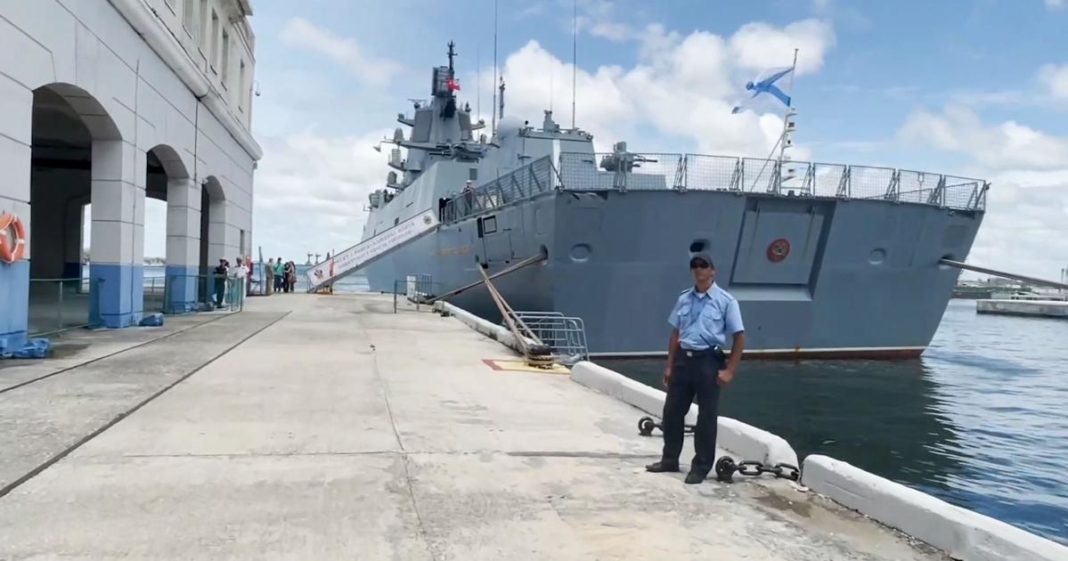 On board the Russian warship visiting Cuba