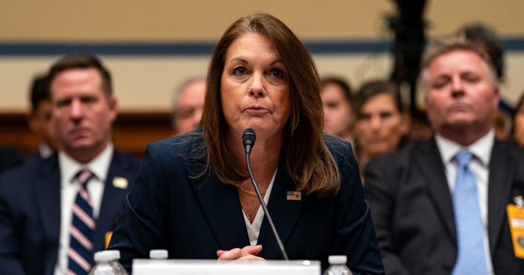 Secret Service Director Kimberly Cheatle testifies before the House Oversight and Accountability Committee during a hearing at the Rayburn House Office Building in Washington on Monday.