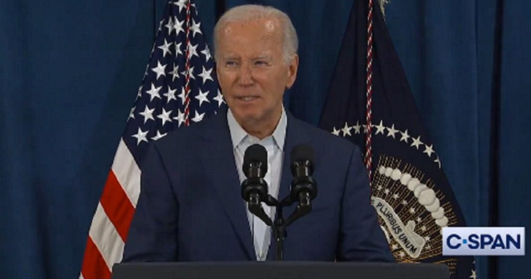 President Joe Biden speaks briefly to reporters after Saturday's shooting of former President Donald Trump.