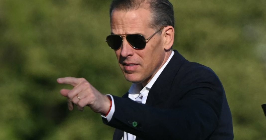 Hunter Biden walks upon arrival at Fort Lesley J. McNair in Washington, D.C., on Monday.