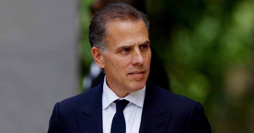 Hunter Biden departs from the J. Caleb Boggs Federal Building in Wilmington, Delaware, on June 10.