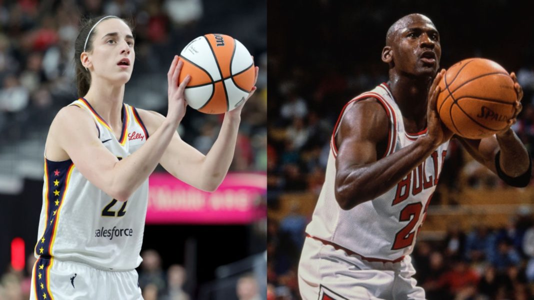 caitlin clark an michael jordan