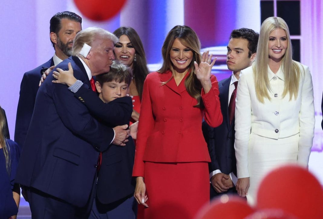 RNC 2024 live: Trump ends longest speech in convention history with kiss from Melania