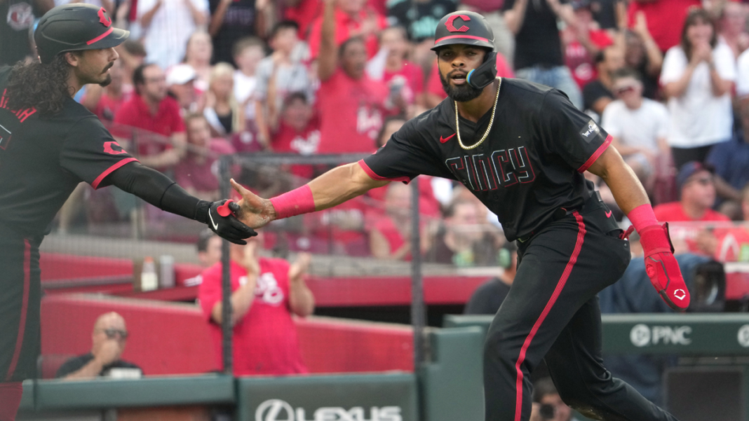 Rece Hinds continues power surge; Reds' rookie swats two homers against Marlins on Saturday