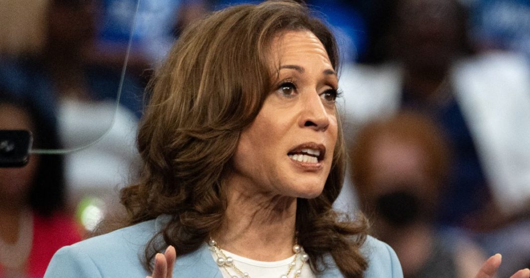 Vice President Kamala Harris speaks at a campaign rally in Atlanta, Georgia, on Tuesday.