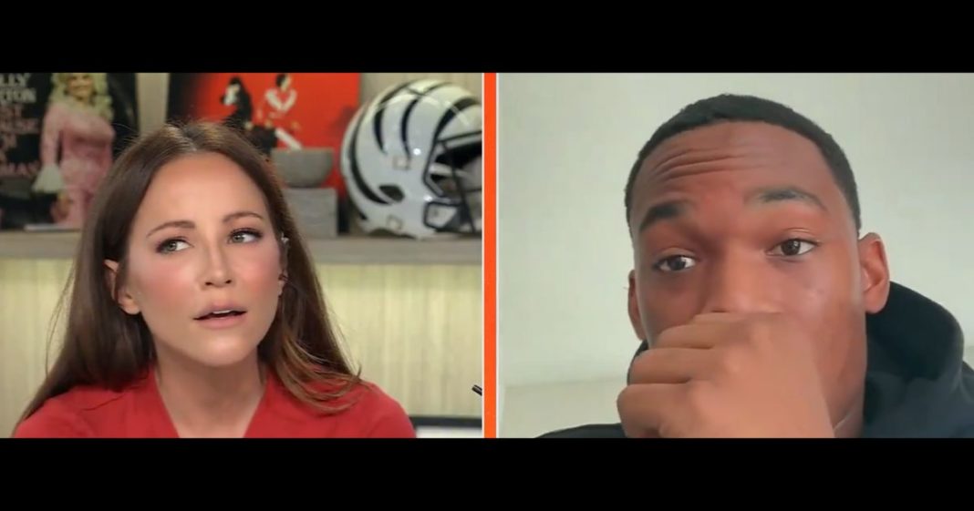 This X screen shot shows NFL content creator Kay Adams speaking with San Francisco 49ers cornerback Deommodore Lenoir from the July 23, 2024, episode of "Up & Adams."