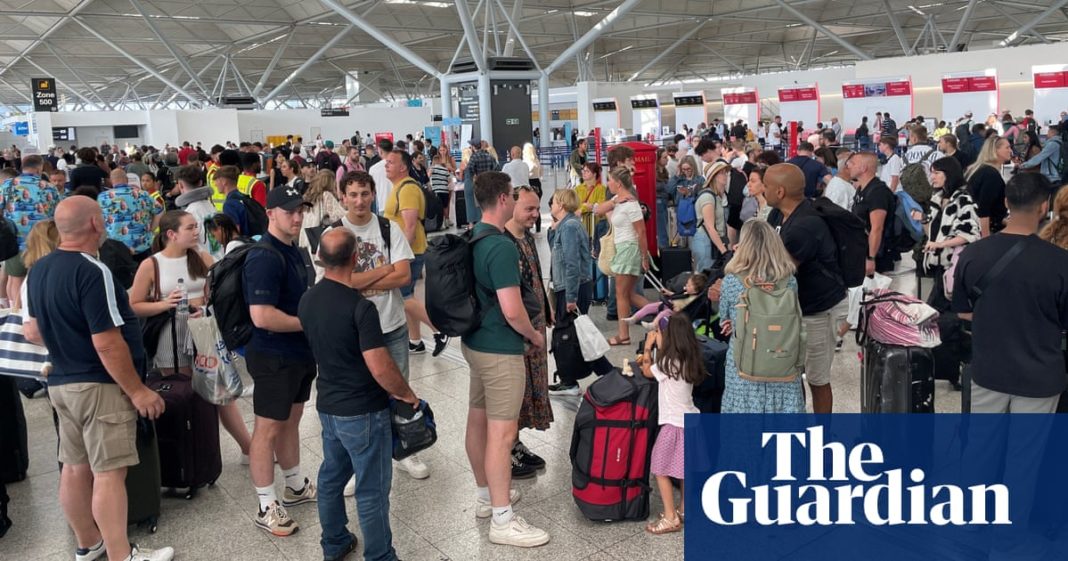 ‘Bedlam’ at UK airports and trains disrupted after global IT outage