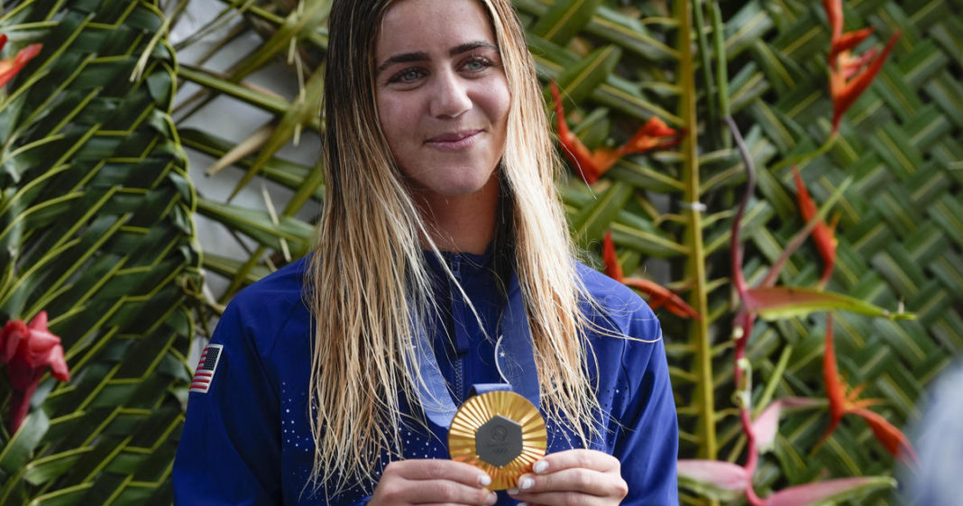 American surfer Caroline Marks on winning Olympic gold in Tahiti