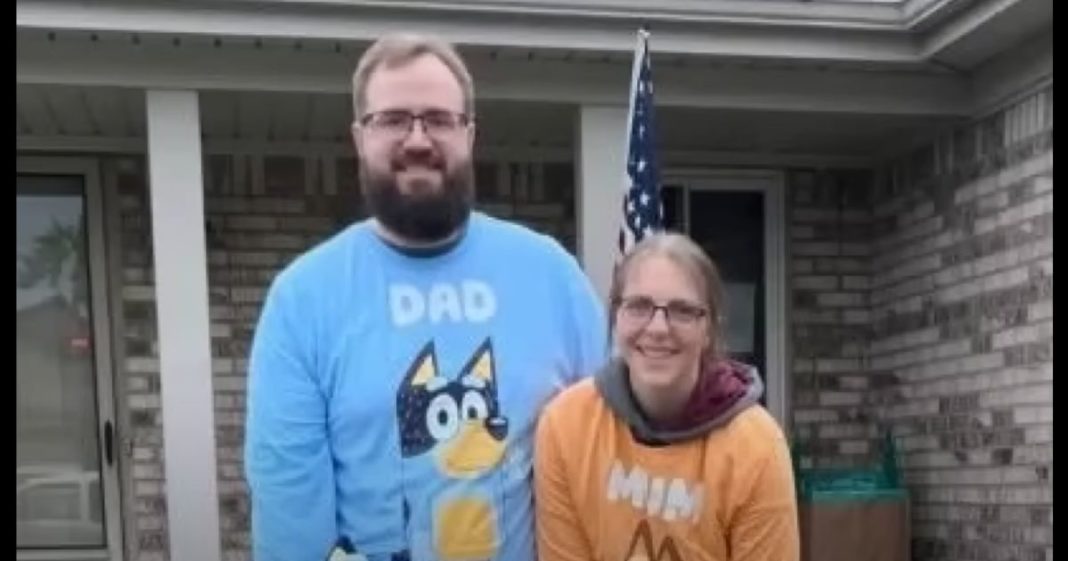 This YouTube screen shot shows Nathan Morris, a GOP official in Michigan, and his wife. Morris was killed after an altercation with a neighbor on Aug. 10.