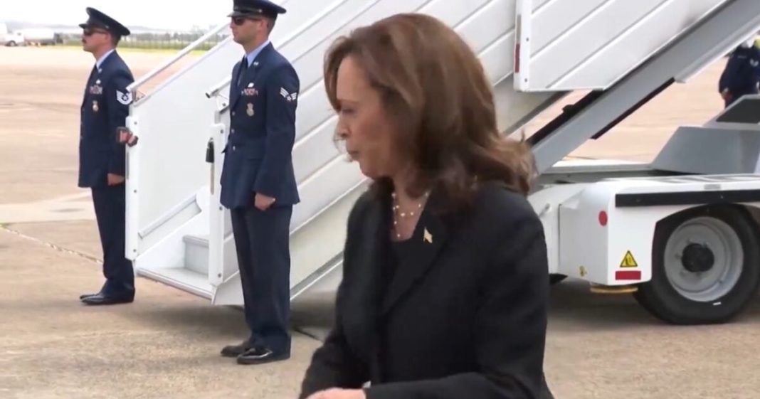 Kamala Harris Ignores Questions After Reading Brief Statement From Her Binder - She Still Hasn't Answered One Question Since Forcing Biden Off the Ballot (VIDEO) | The Gateway Pundit | by Cristina Laila