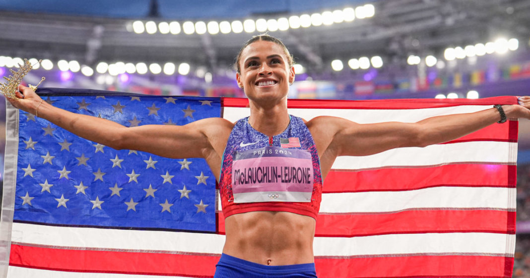 Sydney McLaughlin-Levrone sets world record en route to gold medal in 400-meter hurdles