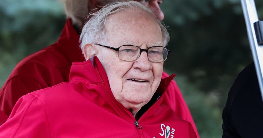 Warren Buffett, Chairman and CEO of Berkshire Hathaway, makes his way to a morning session at the Allen & Company Sun Valley Conference in Sun Valley, Idaho, on July 13, 2023.