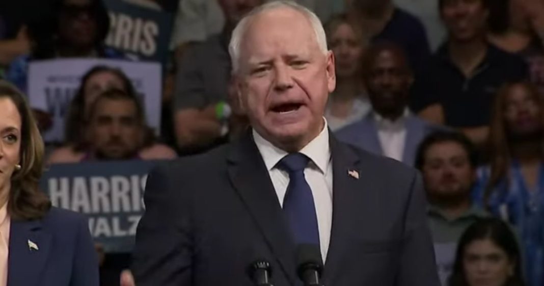 During his first campaign rally with Vice President Kamala Harris, Gov. Tim Walz made an inappropriate joke about Republican vice presidential candidate J.D. Vance, and Harris seemed less than amused.