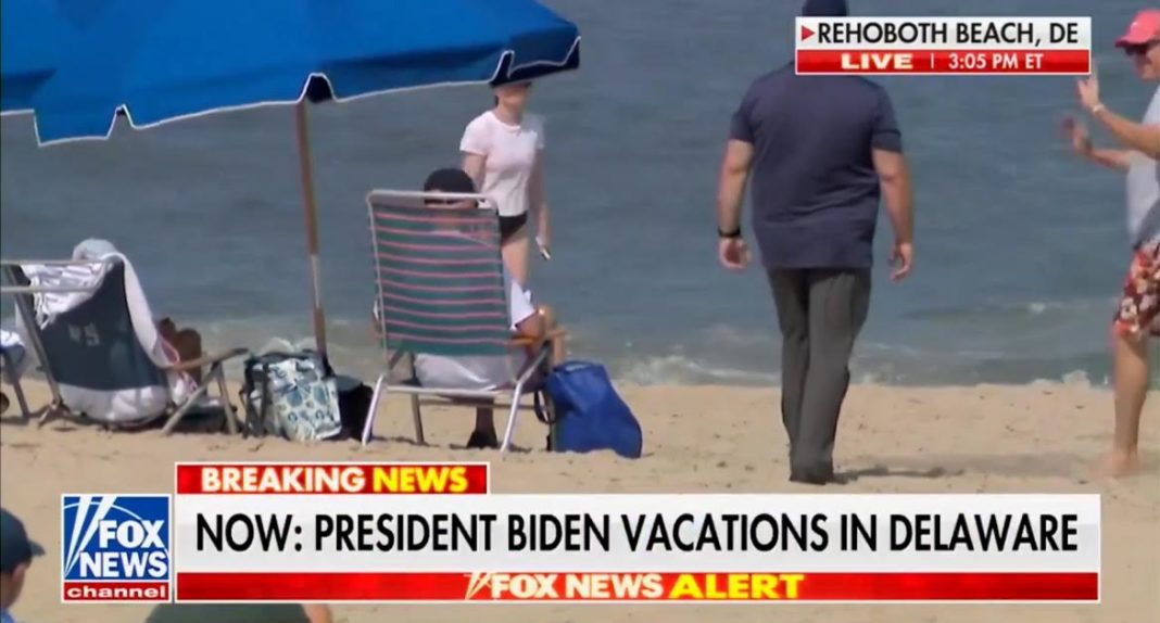 Who Is Running the Country? Joe Biden Lounges on the Beach as He Enjoys His Second Straight Week of Vacation on Taxpayer Dime (VIDEO) | The Gateway Pundit | by Cristina Laila