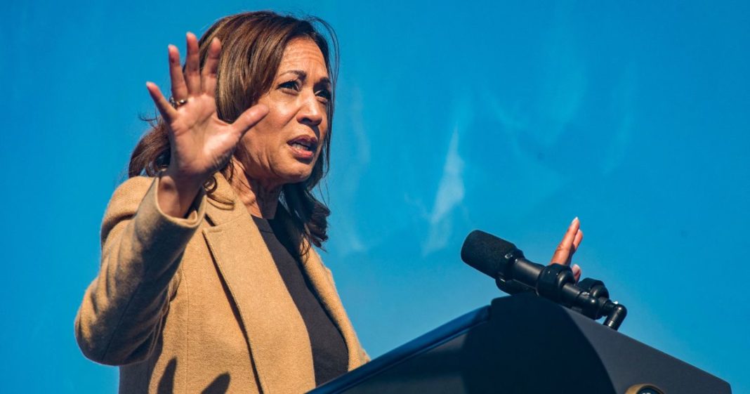 Vice President Kamala Harris speaks at a campaign event in North Hampton, New Hampshire, on Wednesday.