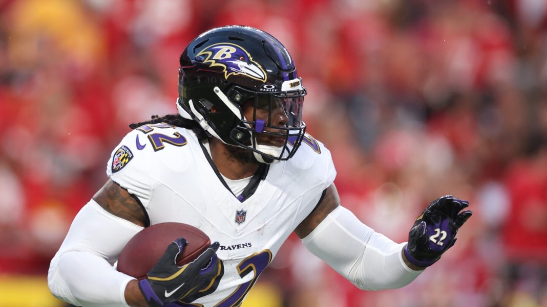 Derrick Henry scores first touchdown of 2024, Ravens lead Chiefs 7-0