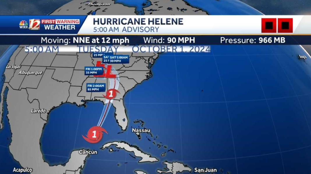 Helene to hit Florida as catastrophic major hurricane while tracking towards North Carolina 