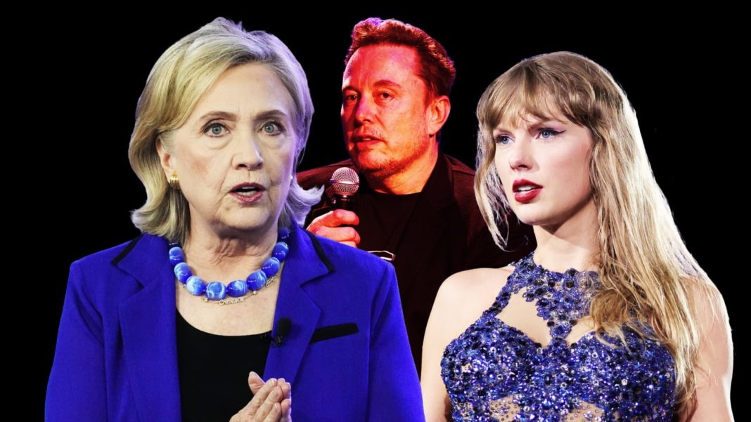 Hillary Clinton Calls Out Elon for Threatening to ‘Rape’ Taylor Swift