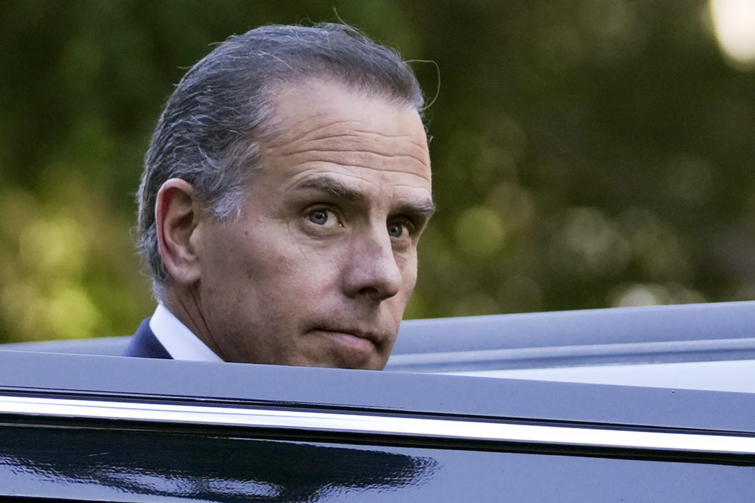 Hunter Biden steps into a vehicle as he leaves federal court in Los Angeles, California, on Sept. 5.