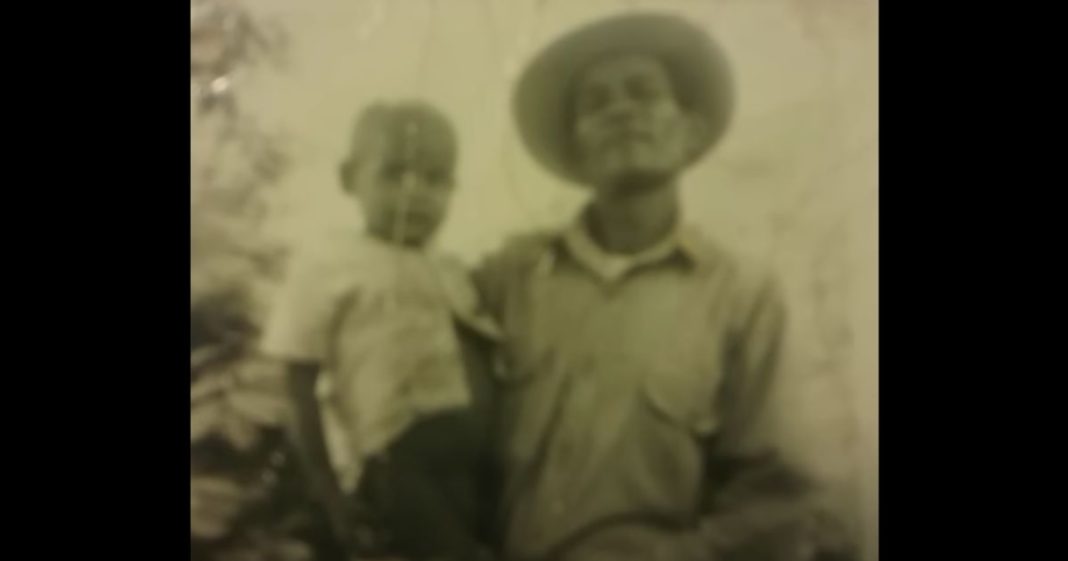 This YouTube screen shot shows a childhood photo of Luis Armando Albino, who has been found 70 years after being kidnapped as a child.