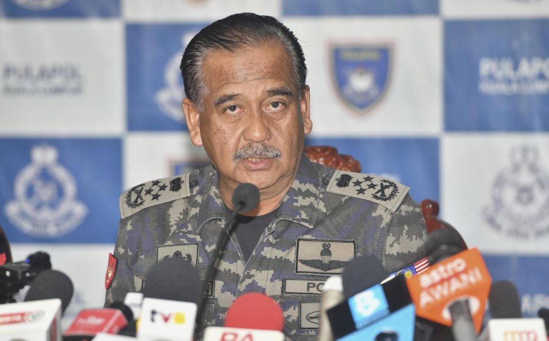 Malaysia Inspectors-General of Police Razarudin Husain speaks during a press conference in Kuala Lumpur, on Monday.