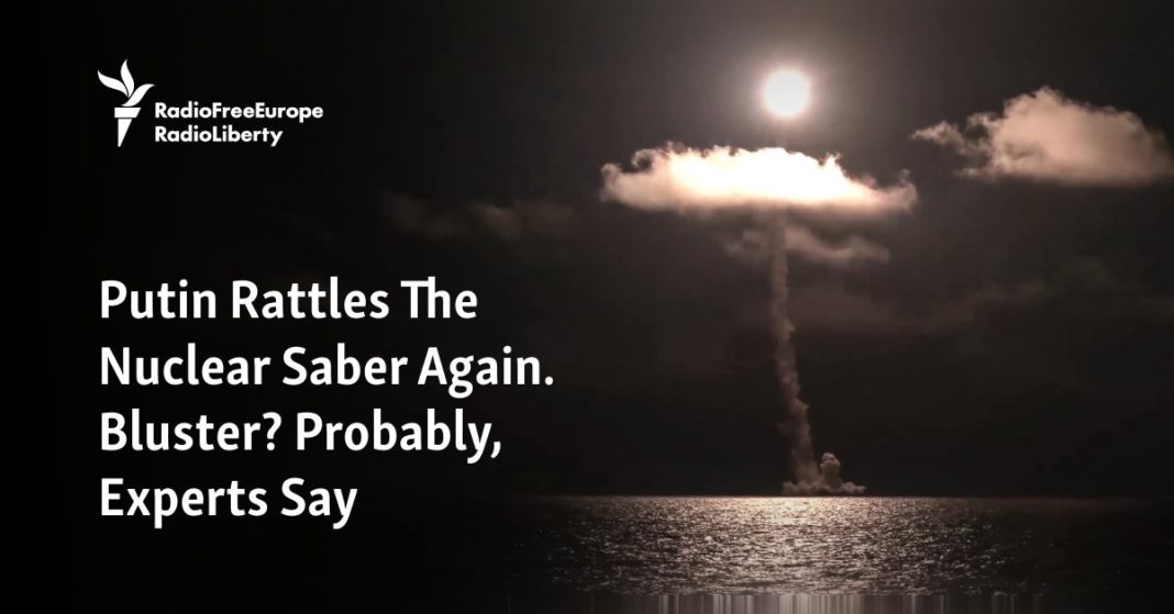 Putin Rattles The Nuclear Saber Again. Bluster? Probably, Experts Say 