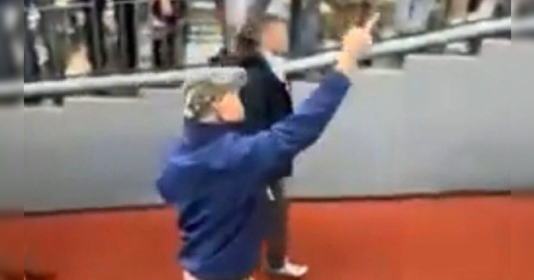 REPORT: Tim Walz Gives Middle Finger to Trump Supporter While at Michigan Football Game (VIDEO) | The Gateway Pundit | by Anthony Scott