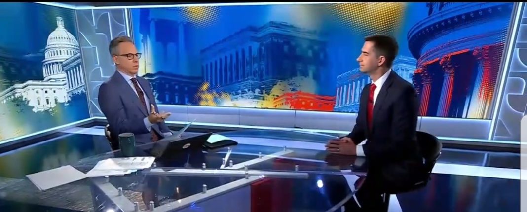 Senator Tom Cotton Defends President Trump When CNN's Jake Tapper Attempts to Turn Anti-Semitism Toward Him-Points Out Hypocrisy of the Left (VIDEO) | The Gateway Pundit | by David Greyson