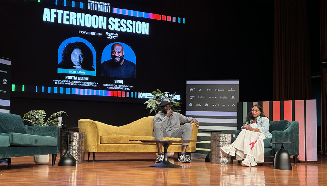 Shaquille O'Nealm Reebok, Portia Blunt, Black Footwear Forum in Detroit.