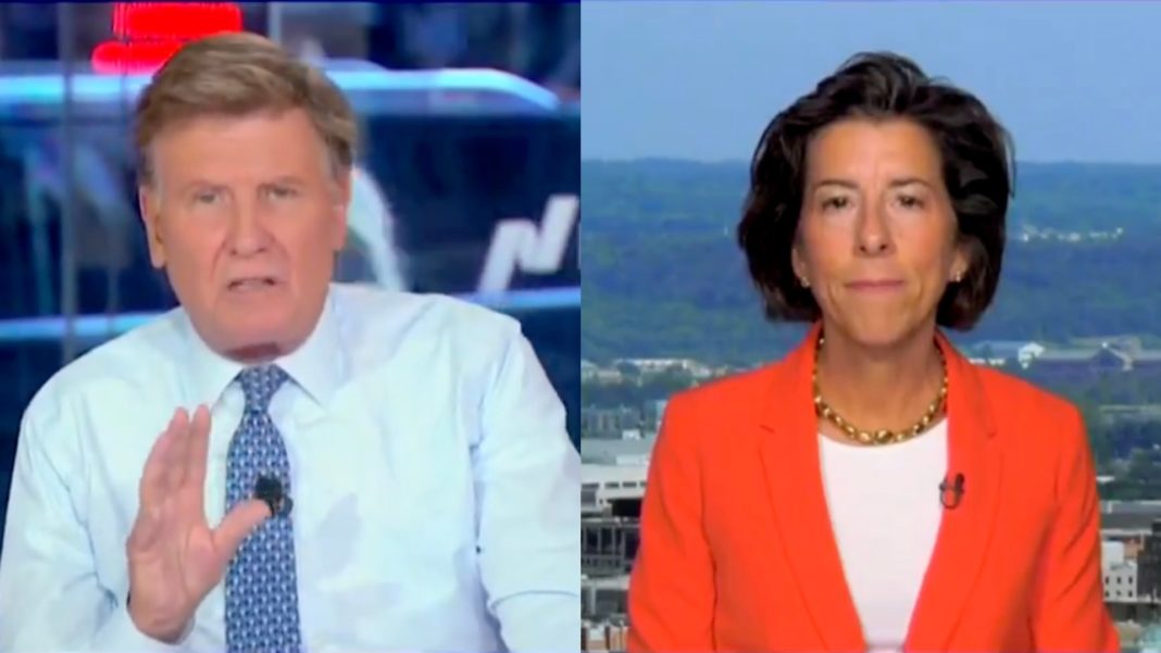 Top Harris Surrogate Gina Raimondo Forced to Endure Brutal Lecture by CNBC Reporter on Harris's Lack of Transparency and Avoiding Tough Interviews | The Gateway Pundit | by Jim Hᴏft