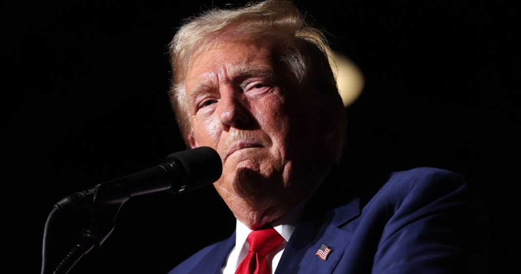 Former President Donald Trump speaks during a campaign rally in Las Vegas, Nevada, on Friday.