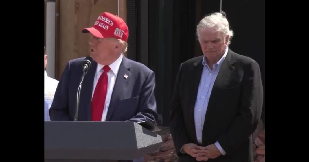 This X screen shot shows former President Donald Trump and Franklin Graham.