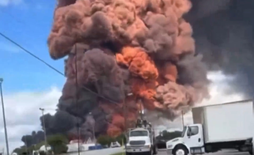 WATCH: BioLab Chemical Plant in Conyers, Georgia Ignites in Flames, Hazardous Black and Orange Smoke Fills Air - Shelter-In-Place Order and Evacuations Underway | The Gateway Pundit | by Jordan Conradson