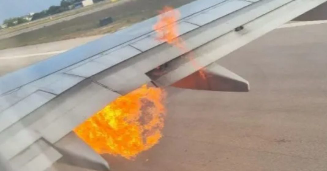 On Thursday, 184 passengers were forced to evacuate a Boeing 737-800 in Italy after an engine burst into flames.