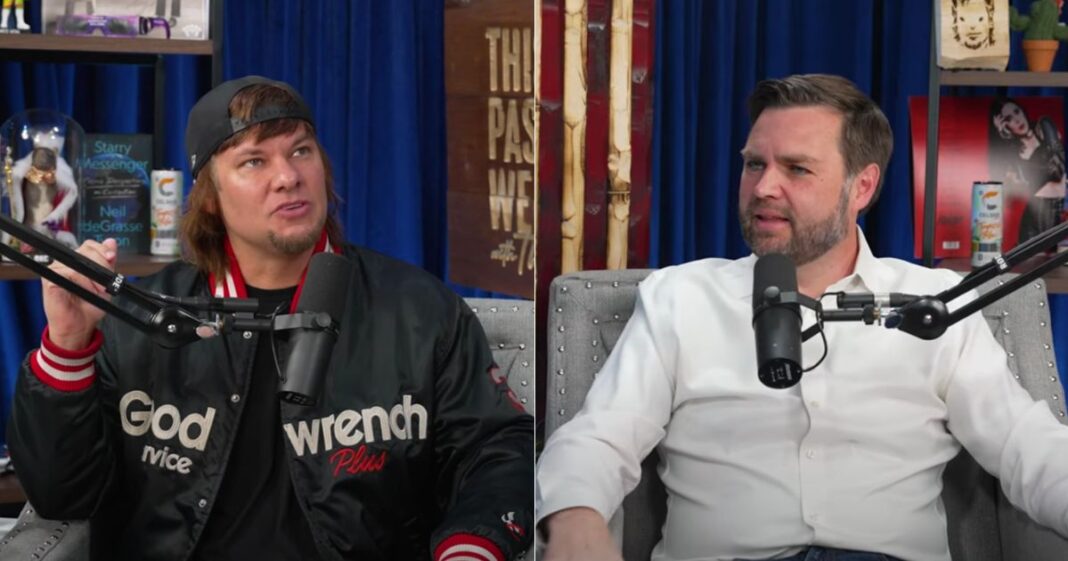 Sen. J.D. Vance, right, appeared on Theo Von's podcast, "This Past Weekend," this week, and he showed just how relaxed and hilarious he can be.