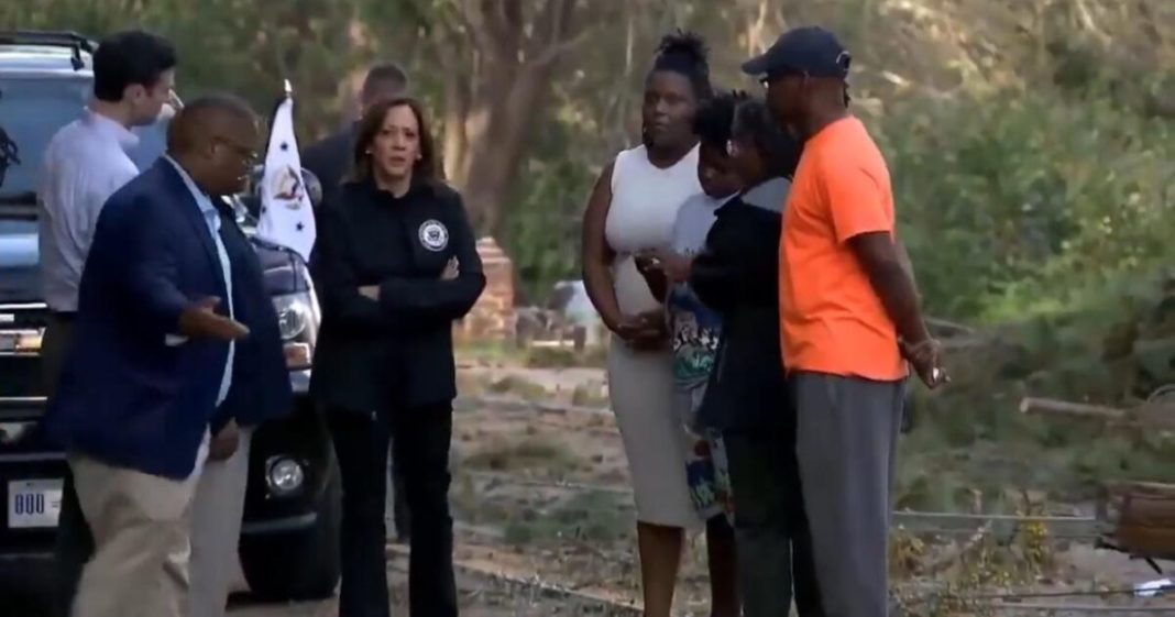 Kamala Harris Makes Sure the Cameras Are in Place to Capture Her Carefully Choreographed Photo Op as She Surveys Hurricane Damage in Georgia (VIDEO) | The Gateway Pundit | by Cristina Laila