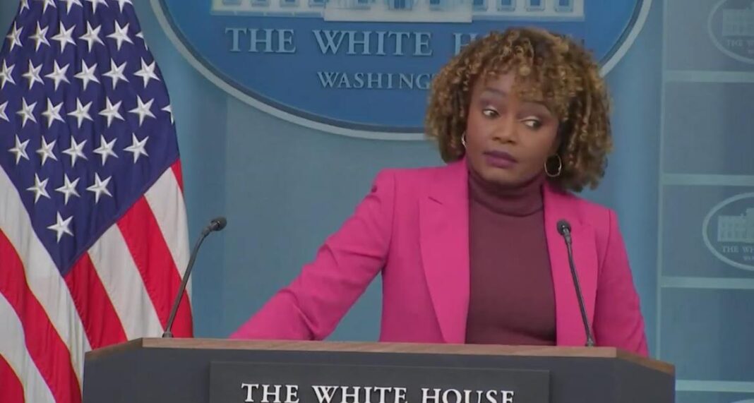 Karine Jean-Pierre Gaslights Americans with Insane New Spin When Asked About Joe Biden's Call to 'Lock Trump Up' 14 Days Before Election (VIDEO) | The Gateway Pundit | by Cristina Laila