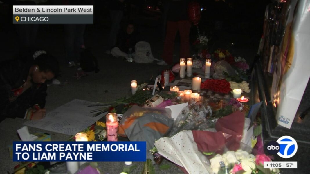 Liam Payne memorial grows at Shakespeare Monument in Lincoln Park days after singer's tragic death