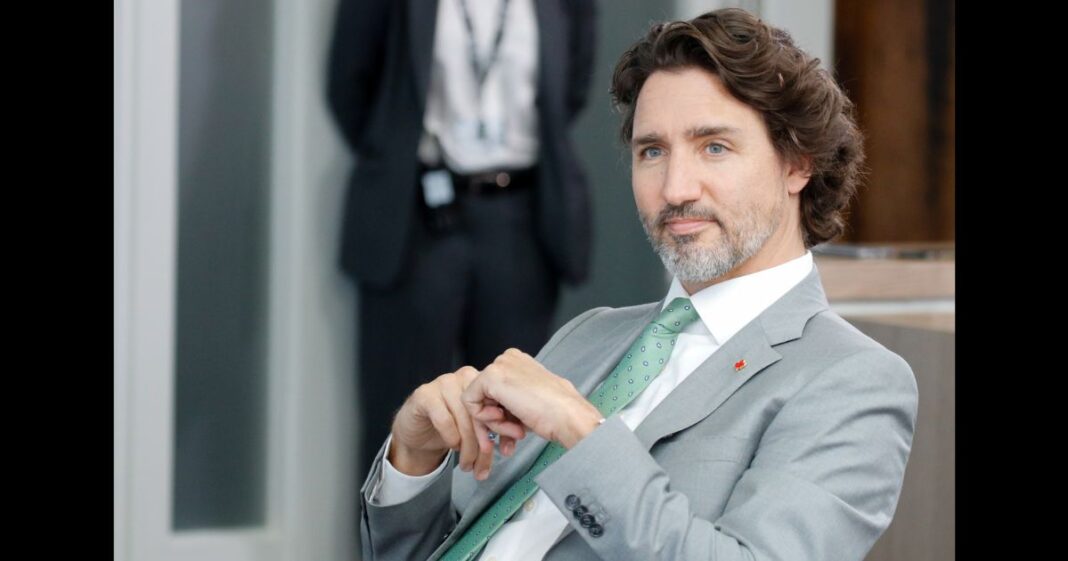 Canadian Prime Minister Justin Trudeau attends a plenary session during G7 summit in Carbis Bay on June 13, 2021 in Cornwall, United Kingdom.