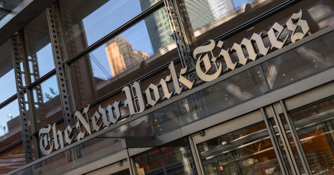 The New York Times Building is pictured in New York City on Feb. 1, 2022.