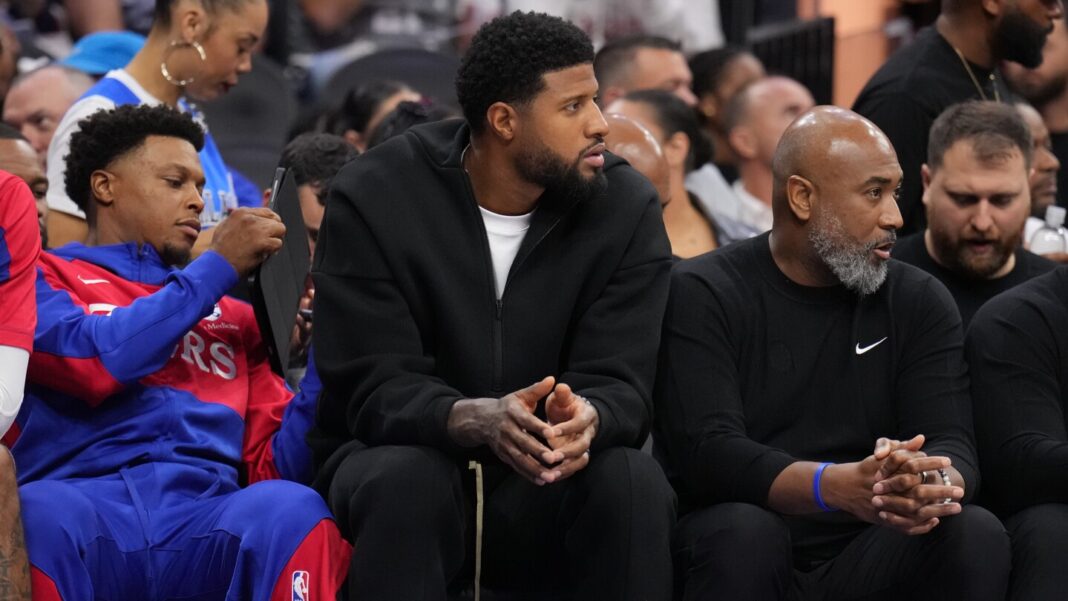 Paul George out at least two more games with bone bruise in knee